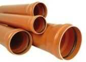 Труба канализационная пластиковая (наружная, внутренняя) 100, 110, 160, 200, 300 мм: рыжая, серая (цена)